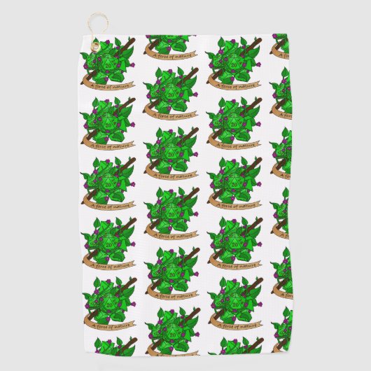 Serviette De Golf Conception de dés Druid (Devant)