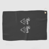 Serviette De Golf Conception de fantôme d'Halloween de Boo Bees (Horizontal)