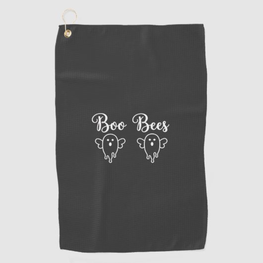 Serviette De Golf Conception de fantôme d'Halloween de Boo Bees (Devant)