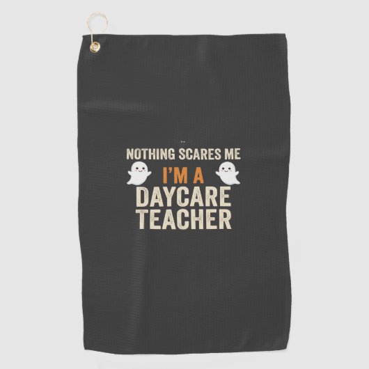 Serviette De Golf Conception de fantôme Halloween pour enseignant en (Devant)