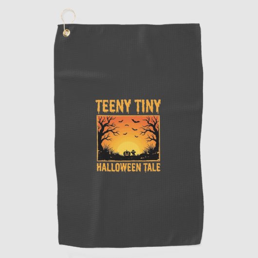Serviette De Golf Conception de forêt hantée de conte de Halloween t (Devant)