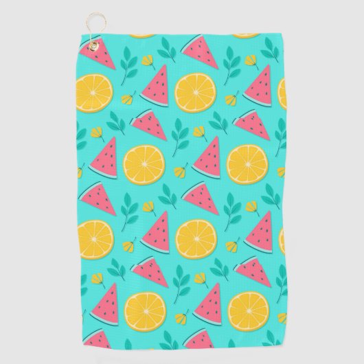 Serviette De Golf Conception de fruits tropicaux (Devant)