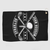 Serviette De Golf Conception de golf avec Modèle Monogramme de couro (Horizontal)