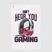 Serviette De Golf Conception de jeux avec casque (Devant)