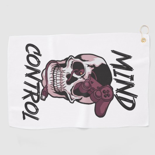 Serviette De Golf Conception de jeux de contrôle mental (Horizontal)