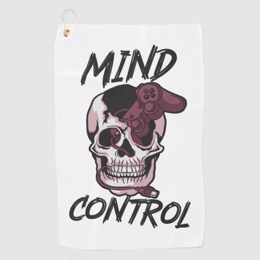 Serviette De Golf Conception de jeux de contrôle mental (Devant)