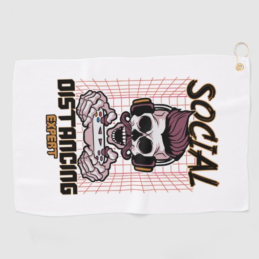 Serviette De Golf Conception de jeux d'expert en distanciation socia (Horizontal)