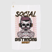 Serviette De Golf Conception de jeux d'expert en distanciation socia (Devant)