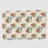 Serviette De Golf Conception de la série Boho Skull 12  (Horizontal)