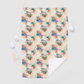 Serviette De Golf Conception de la série Boho Skull 3 (En situation)
