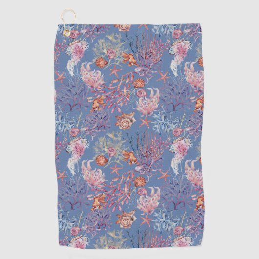 Serviette De Golf Conception de la série de composition de l'eau sou (Devant)