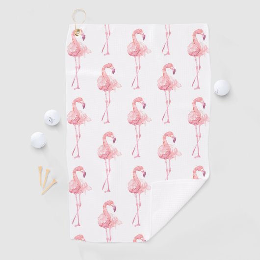 Serviette De Golf Conception de la série de Flamants roses d'appel d (En situation)