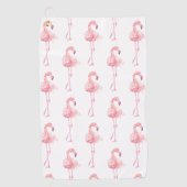 Serviette De Golf Conception de la série de Flamants roses d'appel d (Devant)