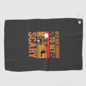 Serviette De Golf Conception de Maison Hantée Sorcière Halloween Eff (Horizontal)