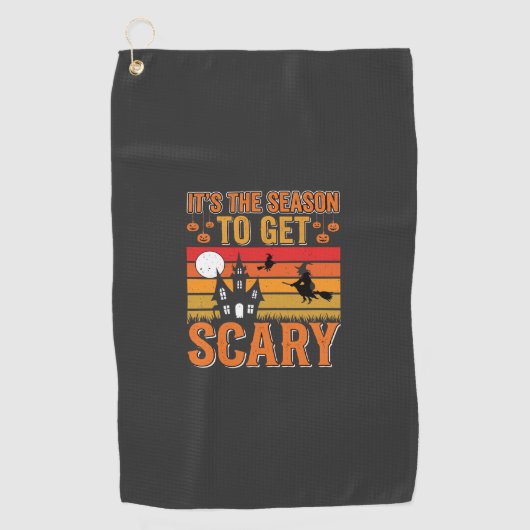 Serviette De Golf Conception de Maison Hantée Sorcière Halloween Eff (Devant)