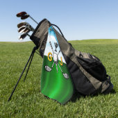 Serviette De Golf Conception de monogramme de golf élégant (Vert)