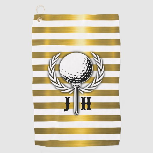 Serviette De Golf Conception de monogramme de golf sur mesure (Devant)