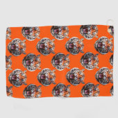 Serviette De Golf Conception de motif de tête de tigre orange (Horizontal)