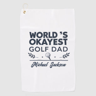 Serviette De Golf Conception de nom personnalisé pour le papa de gol