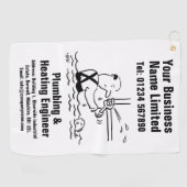 Serviette De Golf Conception de plombier et d'ingénieur en chauffage (Horizontal)
