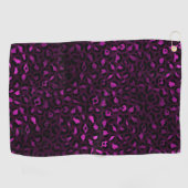 Serviette De Golf Conception de série Leopard violet et or 5 (Horizontal)