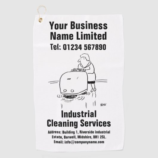 Serviette De Golf Conception de services de nettoyage industriel (Devant)