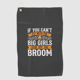 Serviette De Golf Conception de sorcière à balai pour grandes filles