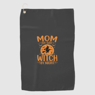 Serviette De Golf Conception de sorcière de maman Halloween