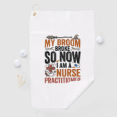Serviette De Golf Conception de sorcière d'infirmière praticienne dr (En situation)