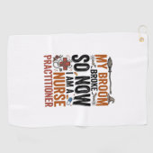 Serviette De Golf Conception de sorcière d'infirmière praticienne dr (Horizontal)