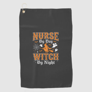 Serviette De Golf Conception de sorcière infirmière Halloween (2)