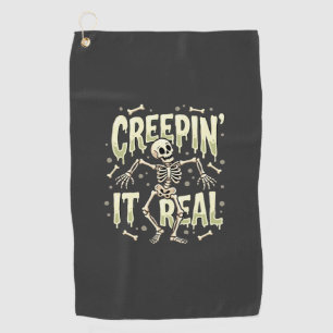 Serviette De Golf Conception de squelette dansant Halloween Creepin
