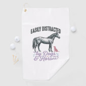 Serviette De Golf Conception de t-shirt facilement distrait par les (En situation)