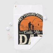 Serviette De Golf Conception de T-shirt pour papa, copain de pêche v (En situation)