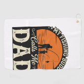 Serviette De Golf Conception de T-shirt pour papa, copain de pêche v (Horizontal)