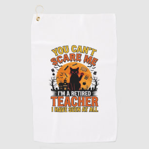 Serviette De Golf Conception de T-shirt vintage de chat Halloween d'