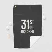 Serviette De Golf Conception de toile d'araignée Halloween 31 octobr (En situation)