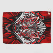 Serviette De Golf Conception de totem tribal Haida Loup (Horizontal)