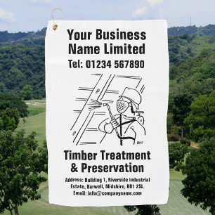 Serviette De Golf Conception de traitement et de préservation du boi