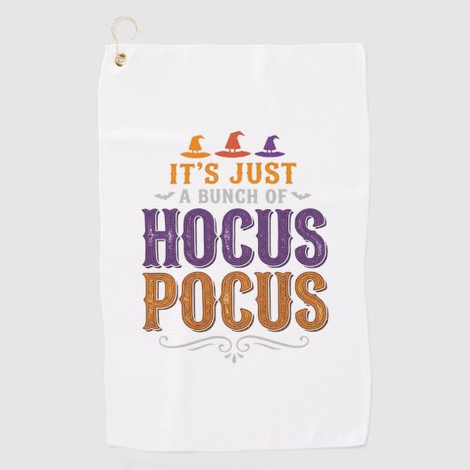Serviette De Golf Conception de typographie Halloween Hocus Pocus vi (Devant)