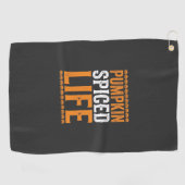 Serviette De Golf Conception de typographie Halloween Pumpkin Spiced (Horizontal)