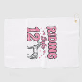 Serviette De Golf Conception de vecteur de 12 ans de fête d'annivers (Horizontal)