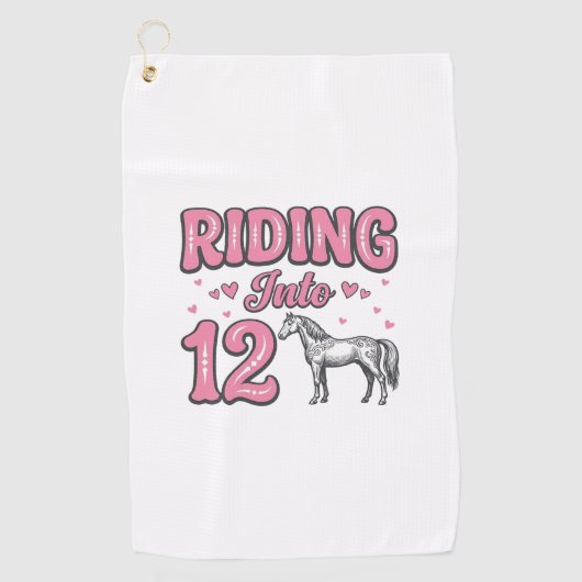 Serviette De Golf Conception de vecteur de 12 ans de fête d'annivers (Devant)
