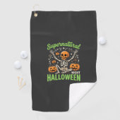 Serviette De Golf Conception de vecteur de Halloween de squelette su (En situation)