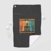 Serviette De Golf Conception de vecteur de maison hantée de fantôme (En situation)