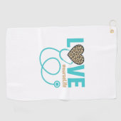 Serviette De Golf Conception de vecteur de stéthoscope léopard d'amo (Horizontal)