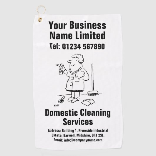 Serviette De Golf Conception des services de nettoyage domestique (Devant)