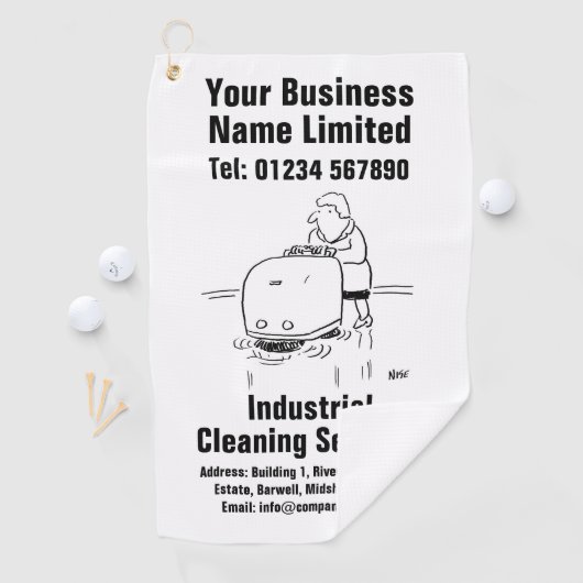 Serviette De Golf Conception des services de nettoyage industriel (En situation)