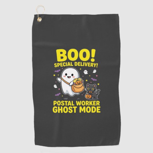 Serviette De Golf Conception d'Halloween pour les travailleurs posta (Devant)