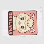 Serviette De Golf Conception d'illustration de lama mignon (Horizontal)